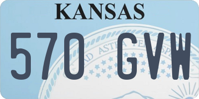 KS license plate 570GVW