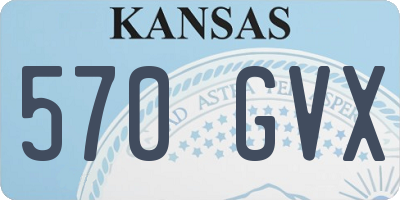 KS license plate 570GVX