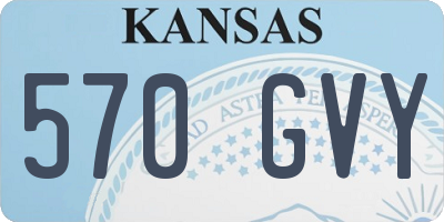 KS license plate 570GVY