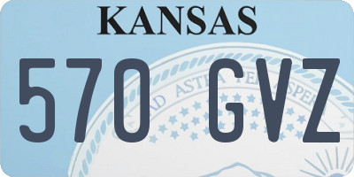 KS license plate 570GVZ