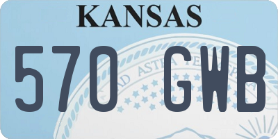 KS license plate 570GWB