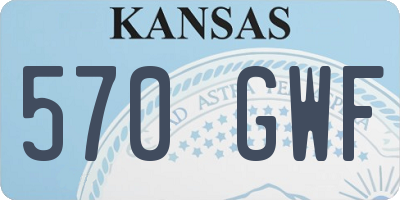KS license plate 570GWF