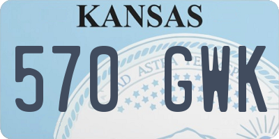 KS license plate 570GWK