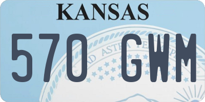 KS license plate 570GWM