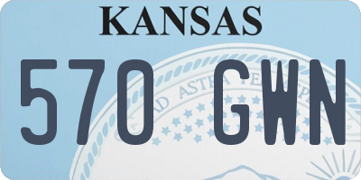 KS license plate 570GWN