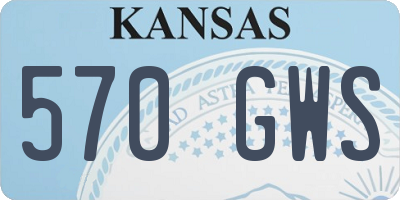 KS license plate 570GWS