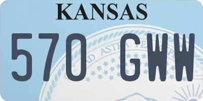 KS license plate 570GWW