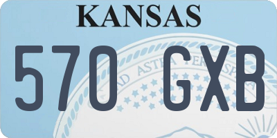 KS license plate 570GXB