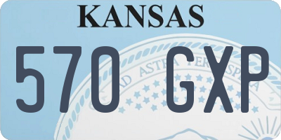 KS license plate 570GXP
