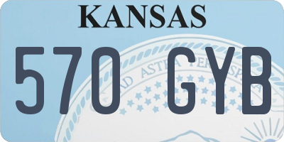 KS license plate 570GYB