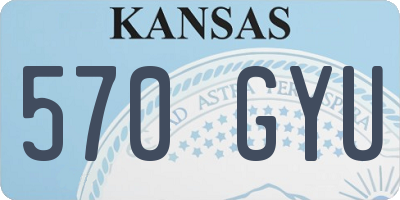 KS license plate 570GYU