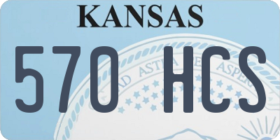 KS license plate 570HCS