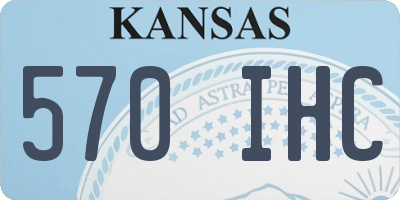 KS license plate 570IHC