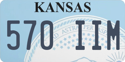 KS license plate 570IIM