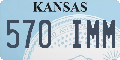 KS license plate 570IMM