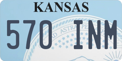 KS license plate 570INM