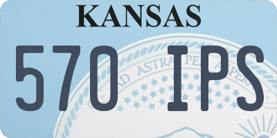 KS license plate 570IPS