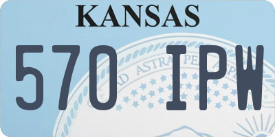 KS license plate 570IPW