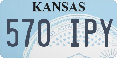 KS license plate 570IPY