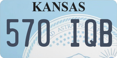 KS license plate 570IQB
