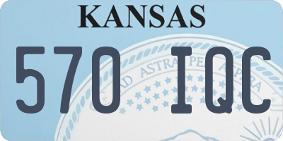 KS license plate 570IQC