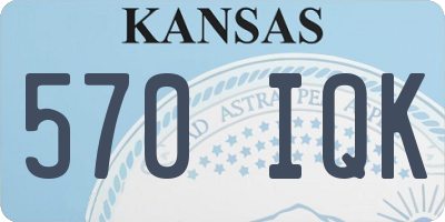 KS license plate 570IQK