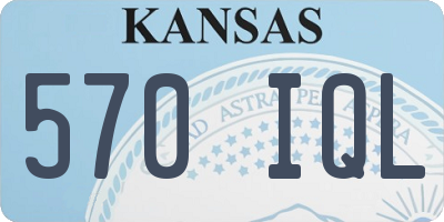 KS license plate 570IQL