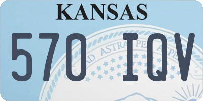 KS license plate 570IQV