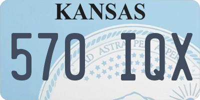 KS license plate 570IQX