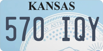 KS license plate 570IQY