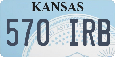KS license plate 570IRB