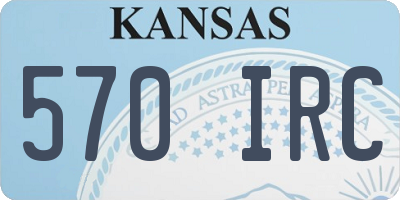 KS license plate 570IRC