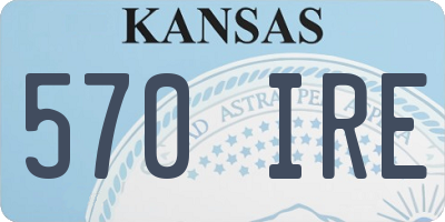 KS license plate 570IRE
