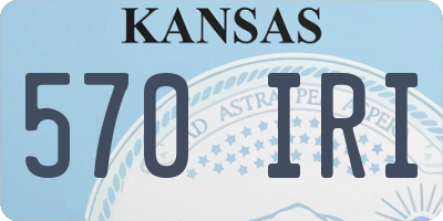 KS license plate 570IRI