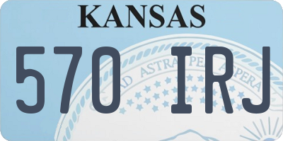 KS license plate 570IRJ