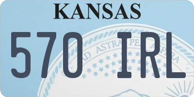 KS license plate 570IRL