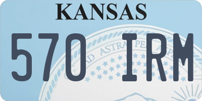 KS license plate 570IRM