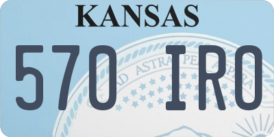 KS license plate 570IRO