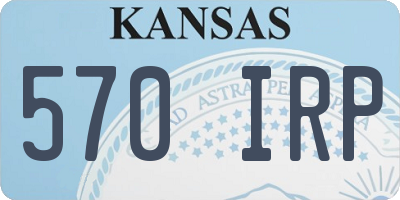 KS license plate 570IRP