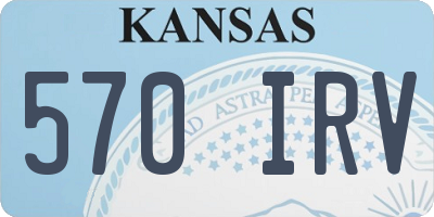 KS license plate 570IRV