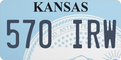 KS license plate 570IRW