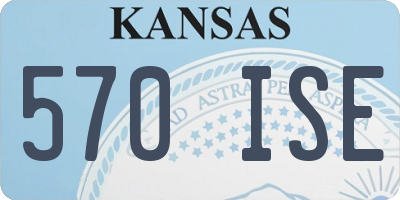 KS license plate 570ISE