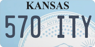 KS license plate 570ITY