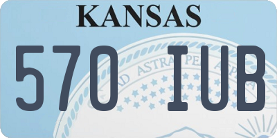 KS license plate 570IUB