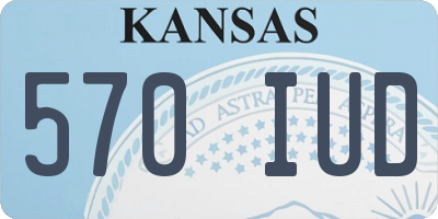 KS license plate 570IUD