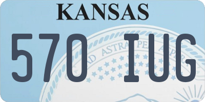 KS license plate 570IUG