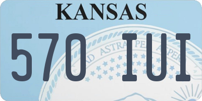 KS license plate 570IUI