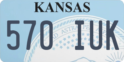 KS license plate 570IUK