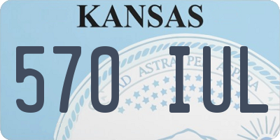 KS license plate 570IUL