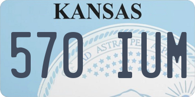 KS license plate 570IUM